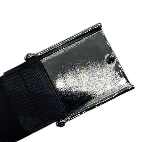 Burberry Check Leather Belt Black Men's Size 84/85 EU 34 US - Picture 6 of 9